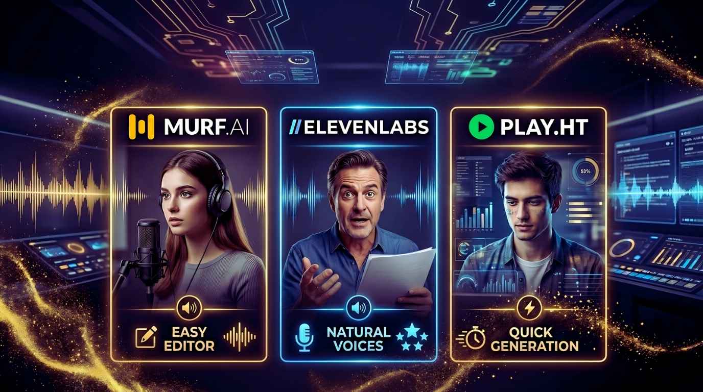 2026’s Best AI Voiceover Tools for YouTube Videos: Murf vs. ElevenLabs vs. Play.ht